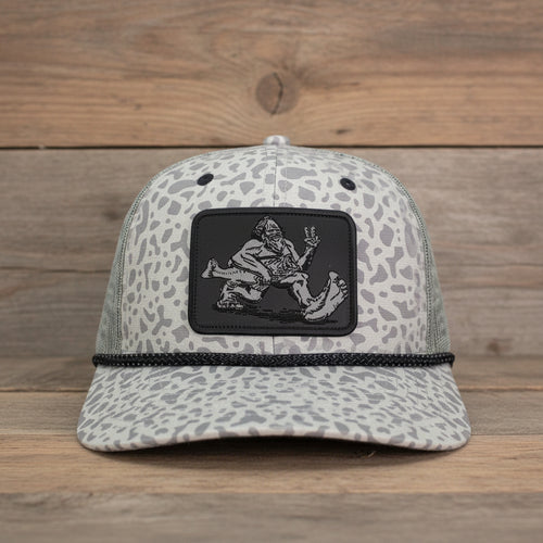 Vintage Bigfoot Bass Squatch Fishing Snap-Back 6-Panel Rope Cap