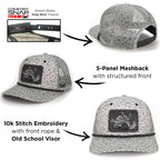 Vintage Bigfoot Bass Squatch Fishing Snap-Back 6-Panel Rope Cap