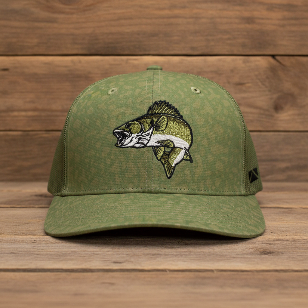 Fighting Walleye Hat - 6-Panel Riverside Design Trucker Hat