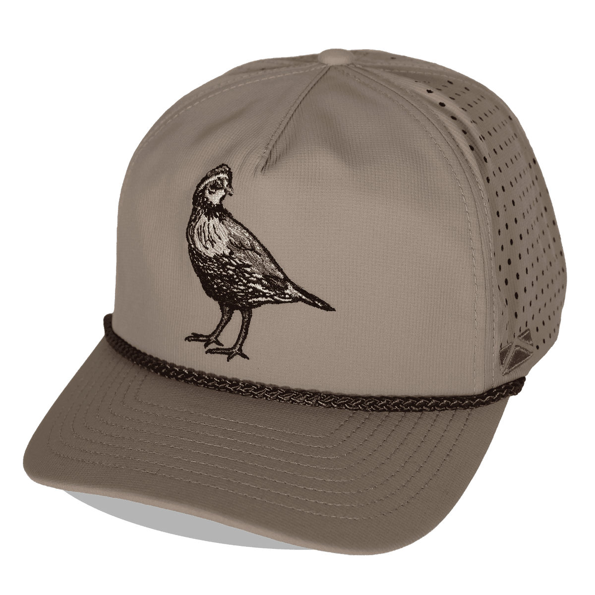 Bobwhite Quail Rope Trucker Hat – 5-Panel Upland Hunting Cap