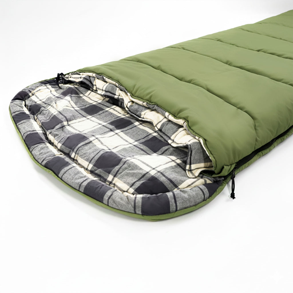 The Deep-Hollow: Thermal Flannel-Lined Expedition Sleeping Bag