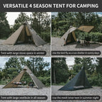 Naturehike Pyramid Tent | Ultralight 3-4 Person Bedroom + Living Area