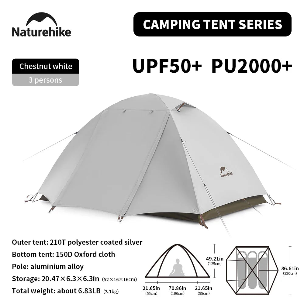 Naturehike UPF50+ 2-3 Person Ultralight Trekking Tent