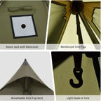 Naturehike Pyramid Tent | Ultralight 3-4 Person Bedroom + Living Area