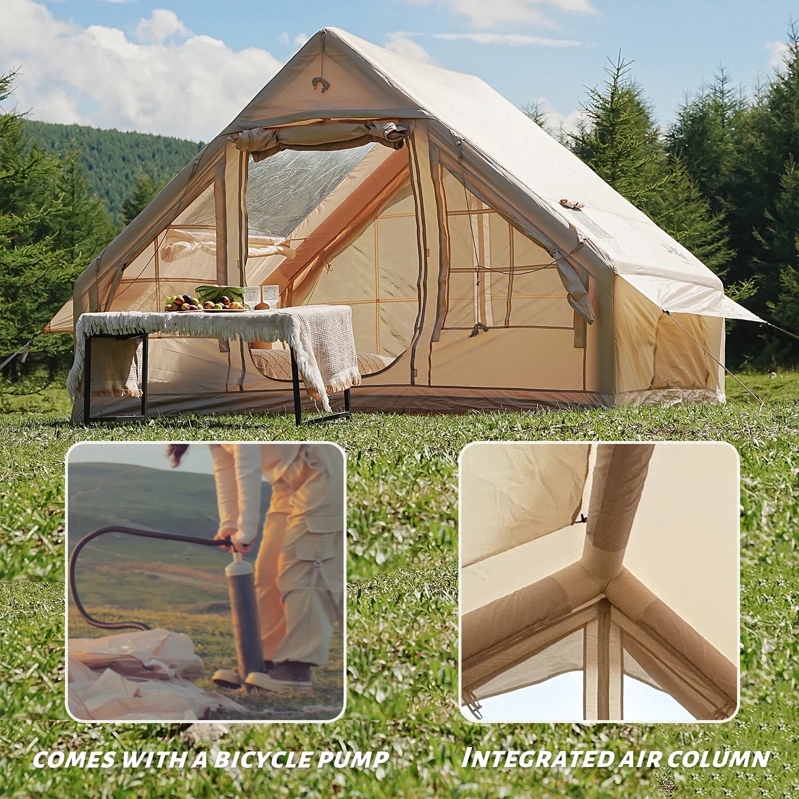 Basecamp Air Frame Tent | 3-Second Inflatable Setup, 3-4 Person