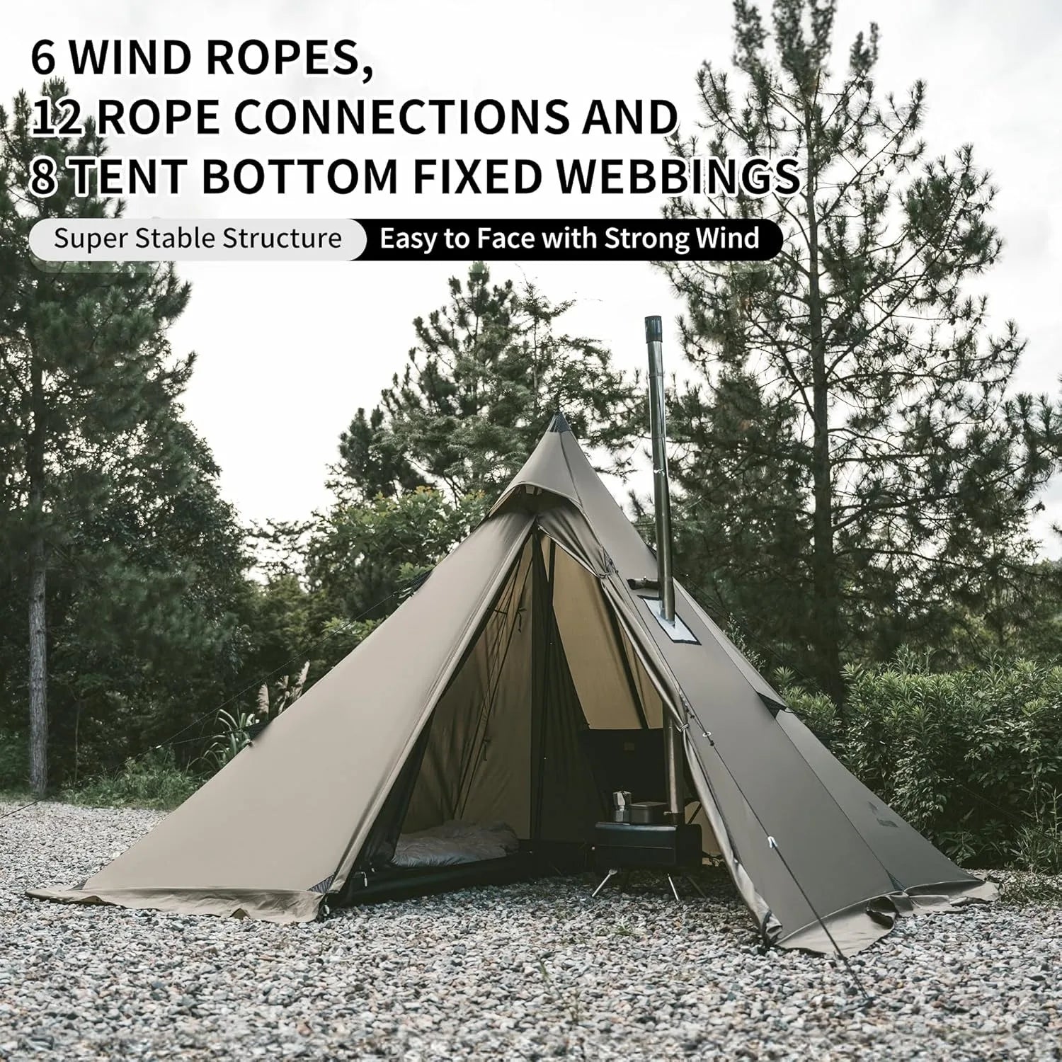 Naturehike Pyramid Tent | Ultralight 3-4 Person Bedroom + Living Area