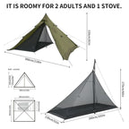 Naturehike Pyramid Tent | Ultralight 3-4 Person Bedroom + Living Area