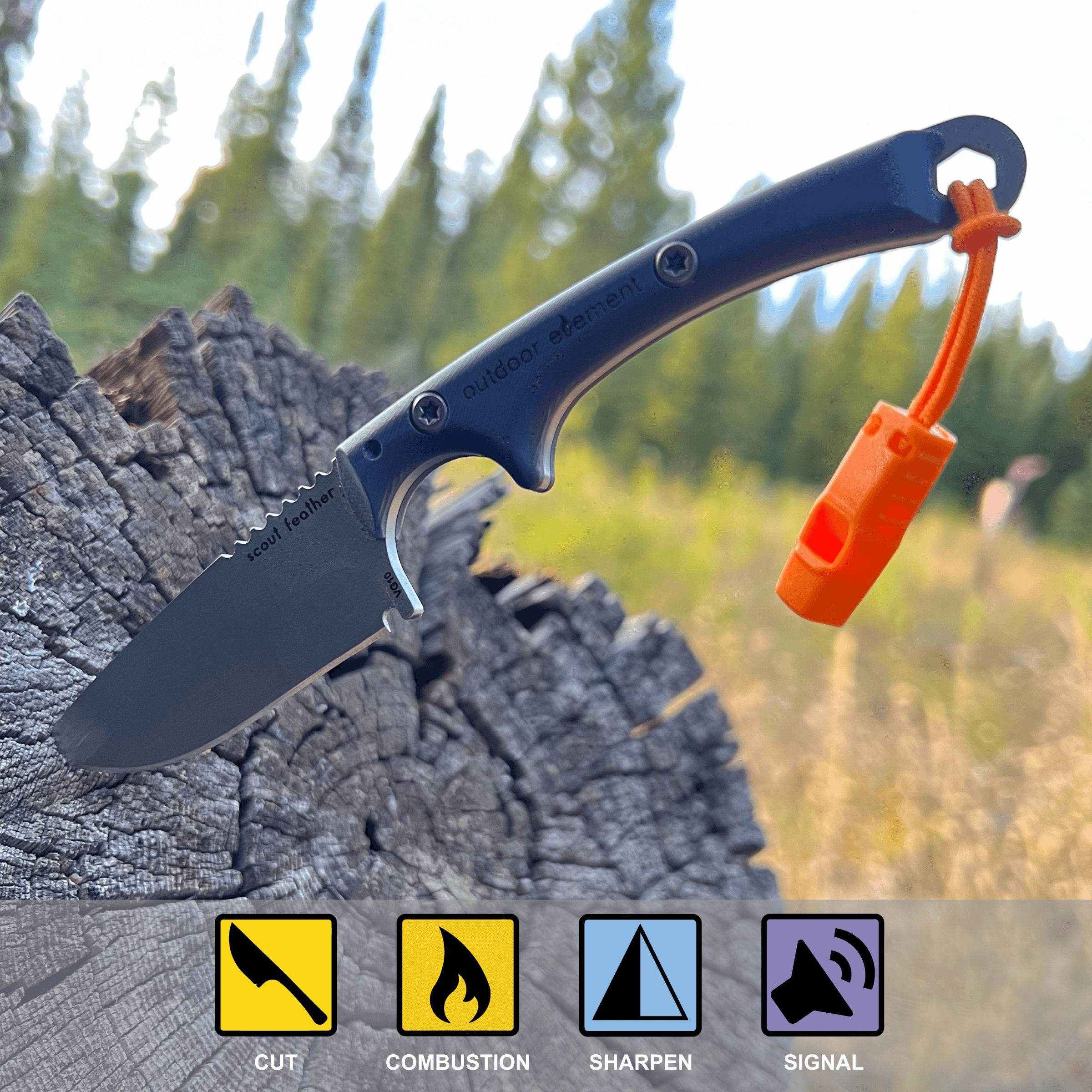 Scout Feather Adventure Survival Knife - Clear Water Trading Co.