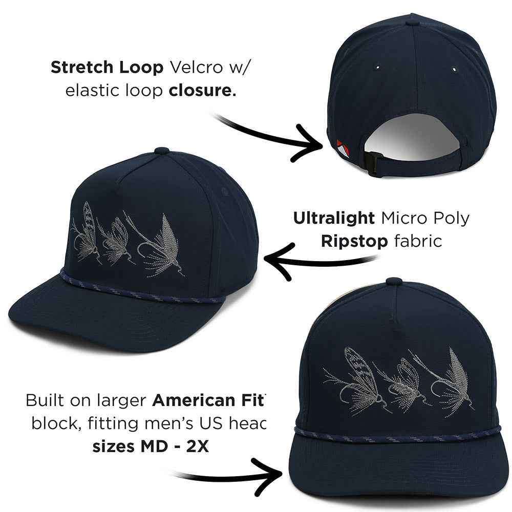 Tri-Fly Fishing Ridgeline Snap-Back 5-Panel Rope Cap