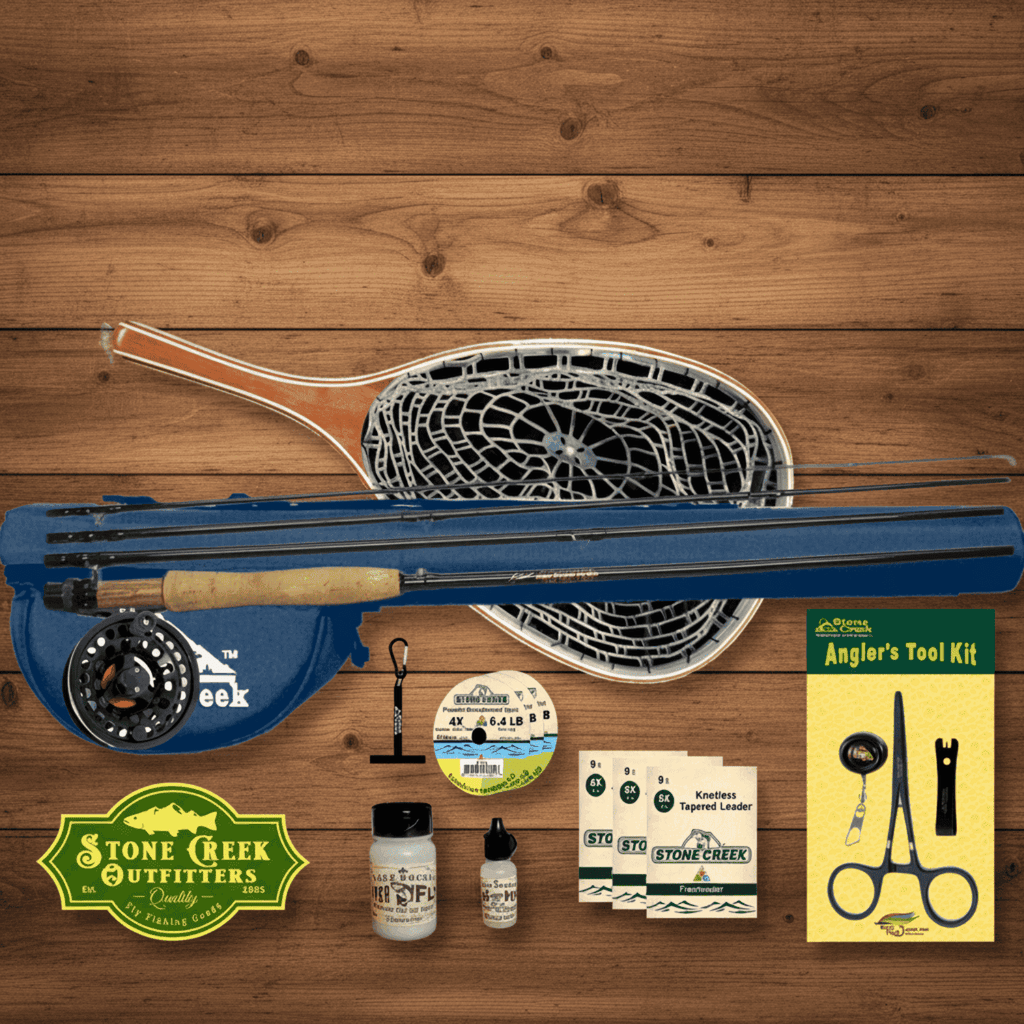 Trout Stalker Complete Fly Fishing Graphite Rod and Performance Reel Combo,Starter Kit 4, 5, 6 wt
