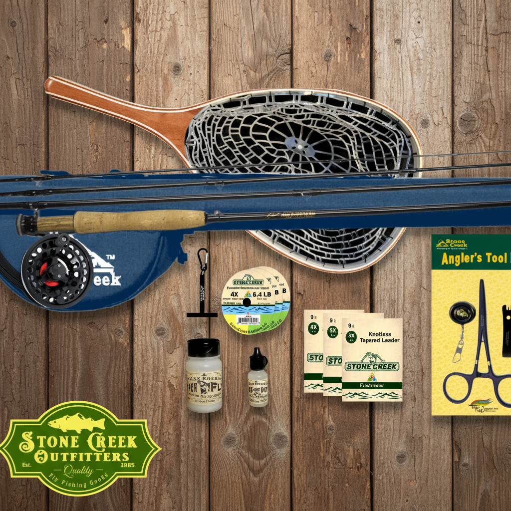 Trout Stalker Complete Fly Fishing Graphite Rod and Performance Reel Combo,Starter Kit 4, 5, 6 wt
