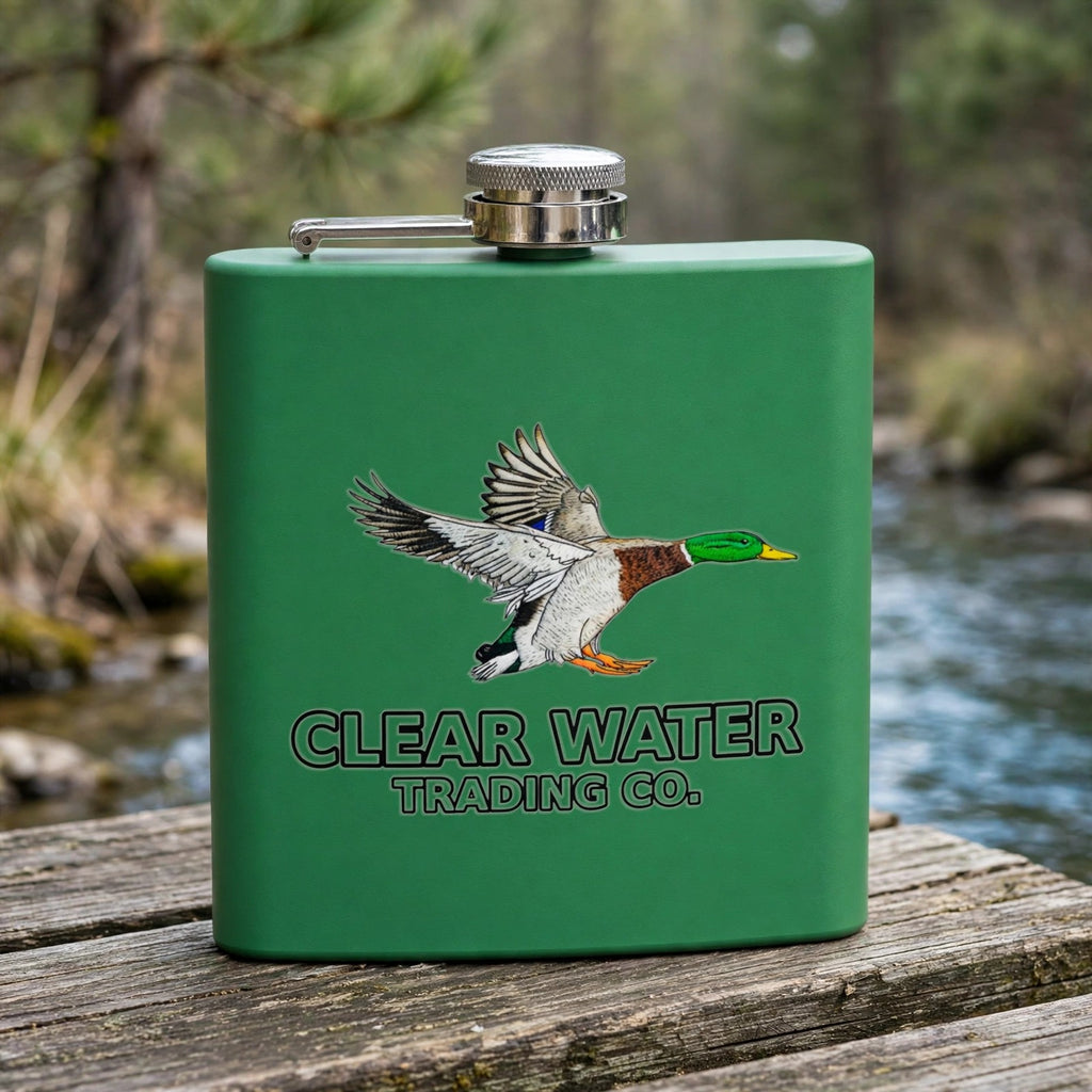Green Head - Mallard Duck 6oz. Pocket Flask - Clear Water Trading Co.