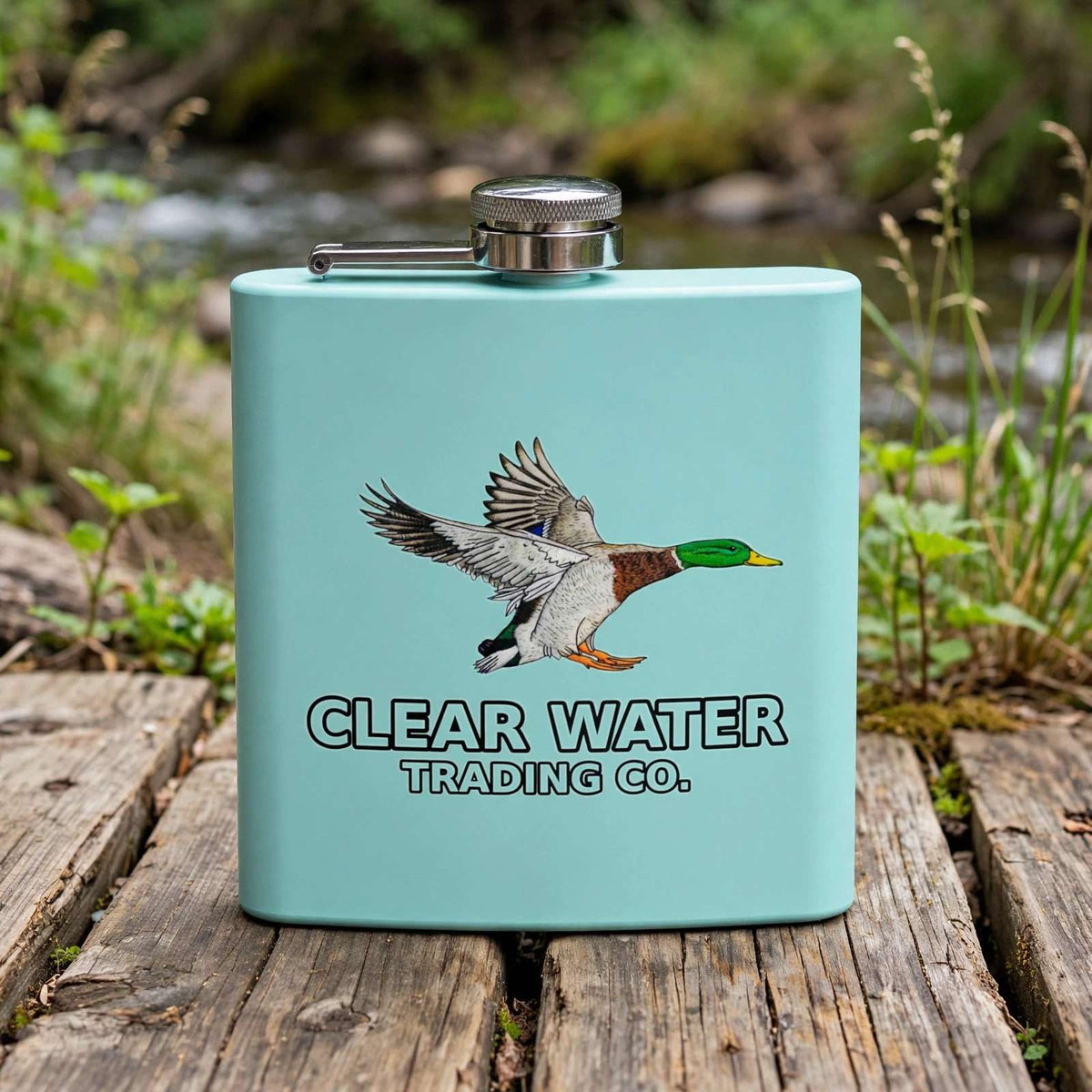Green Head - Mallard Duck 6oz. Pocket Flask - Clear Water Trading Co.