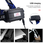 Clear Water Trading Co. — USB‑Rechargeable Multi‑Color Waterproof Headlamp (Green/Red/UV 395nm)