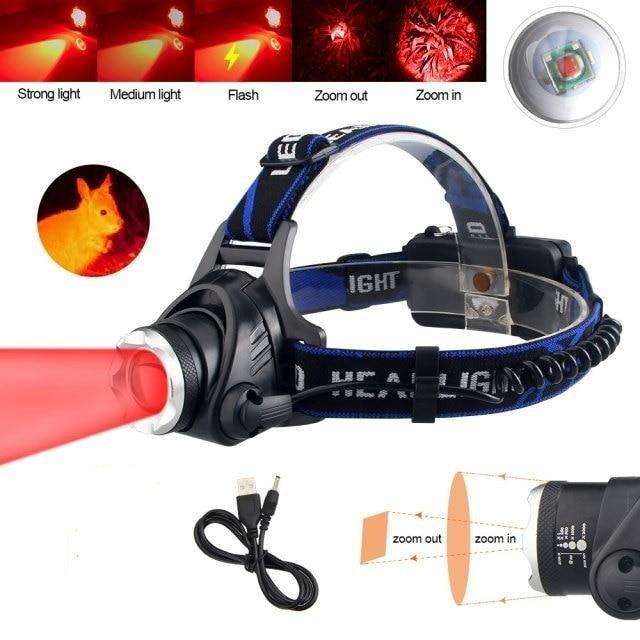 Clear Water Trading Co. — USB‑Rechargeable Multi‑Color Waterproof Headlamp (Green/Red/UV 395nm) - Clear Water Trading Co.