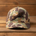 Chocolate Lab Vintage Camo Cap - 6-Panel Riverside Design