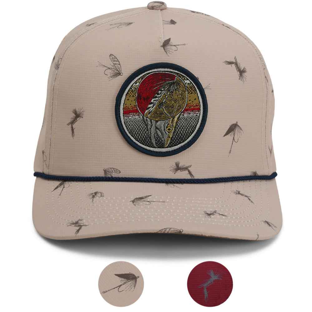 Dead Drift Fly Fishing Cap with Patch Rope and Exclusive Fly Pattern