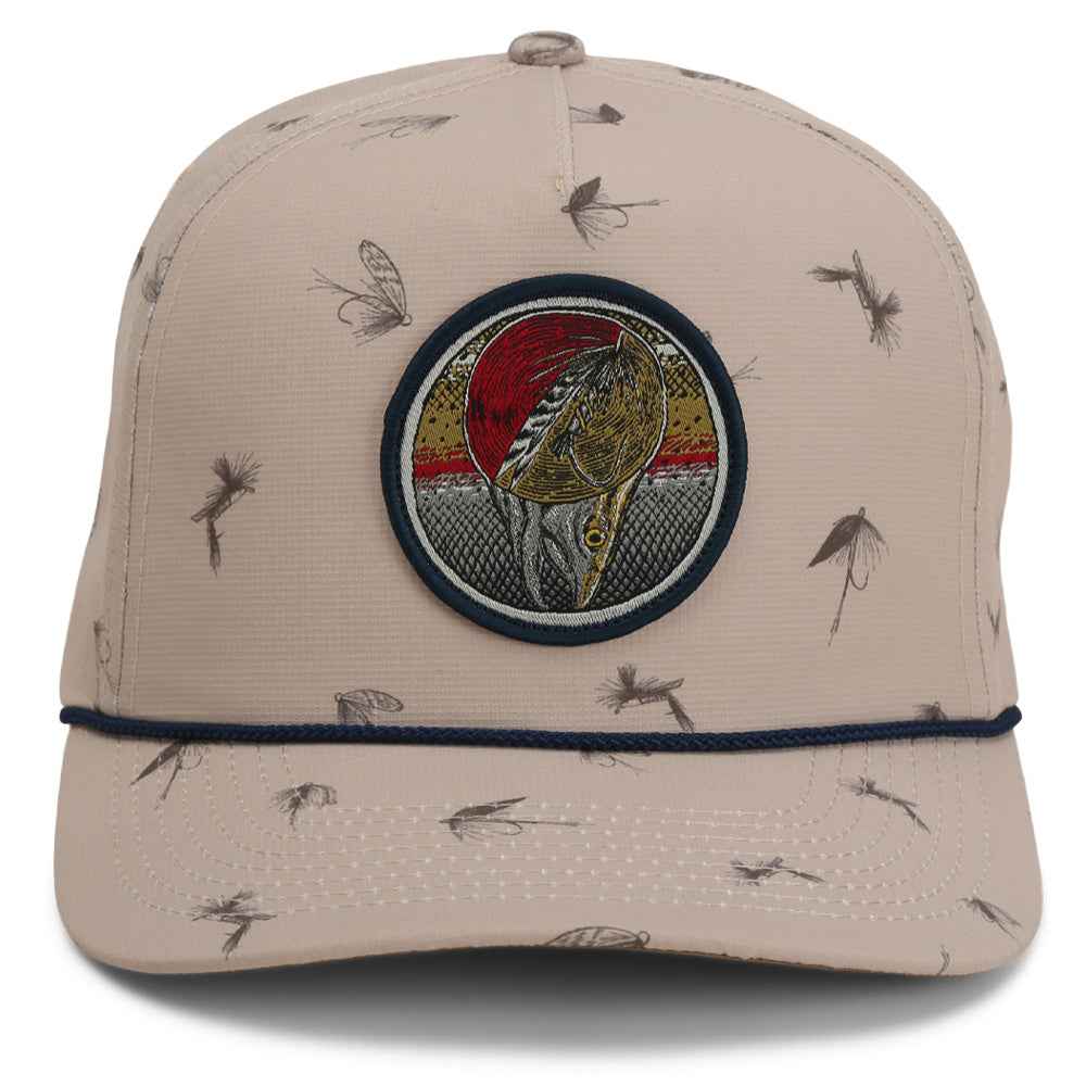 Dead Drift Fly Fishing Cap with Patch Rope and Exclusive Fly Pattern