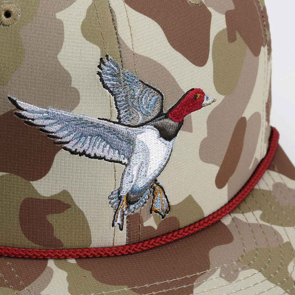 Redhead Duck Hat - 6-Panel Waterfowl Rope Cap for Outdoor Adventures