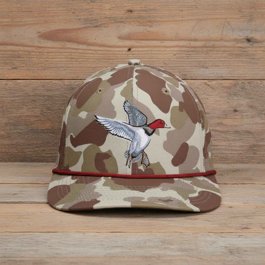 Redhead Duck Hat - 6-Panel Waterfowl Rope Cap for Outdoor Adventures
