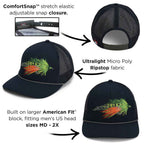 Fire Tiger Streamer Fly Fishing Cap - Mesh Back Rope Design for Comfort and Style