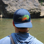 Fire Tiger Streamer Fly Fishing Cap - Mesh Back Rope Design for Comfort and Style