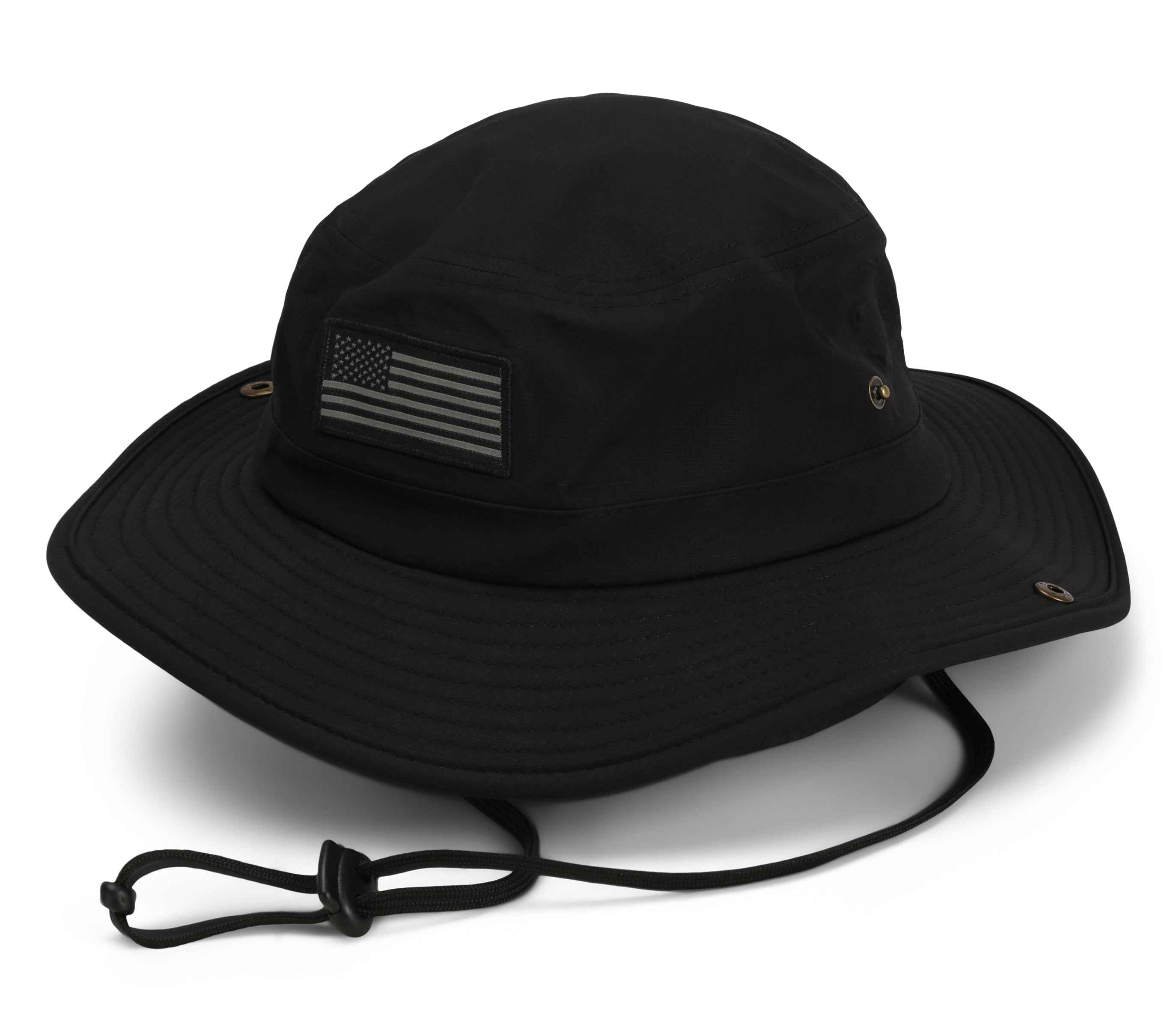 Bayou American Flag Boonie Hat - Full Brim Outdoor Sun Protection that Floats