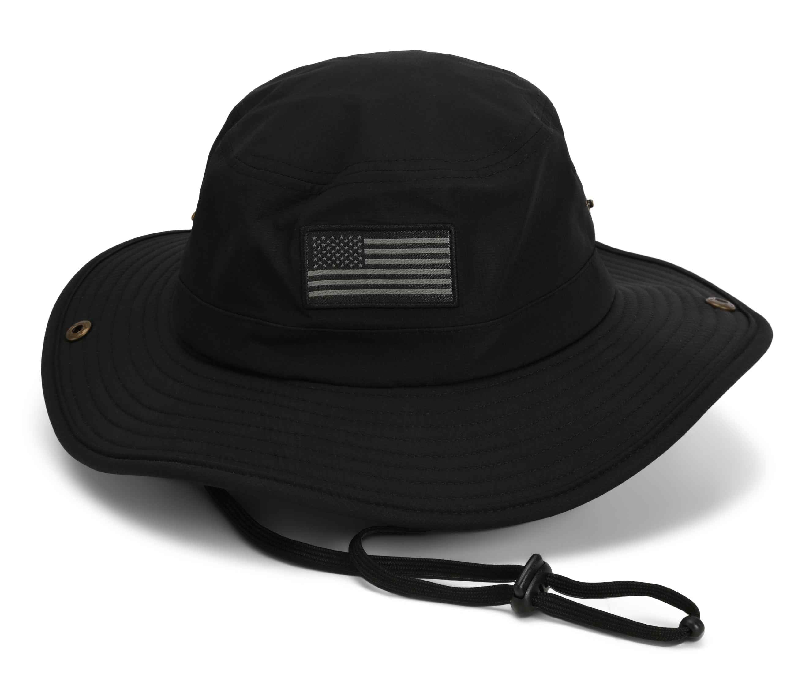 Bayou American Flag Boonie Hat - Full Brim Outdoor Sun Protection that Floats