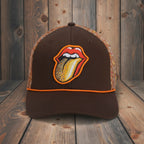Trout Fishing Hat with Tongue Fly Patch and Mesh Back Rope Cap