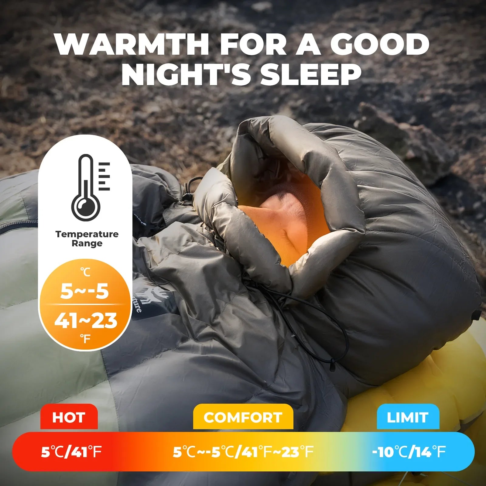 Clear Water 23°F Mummy Down Sleeping Bag