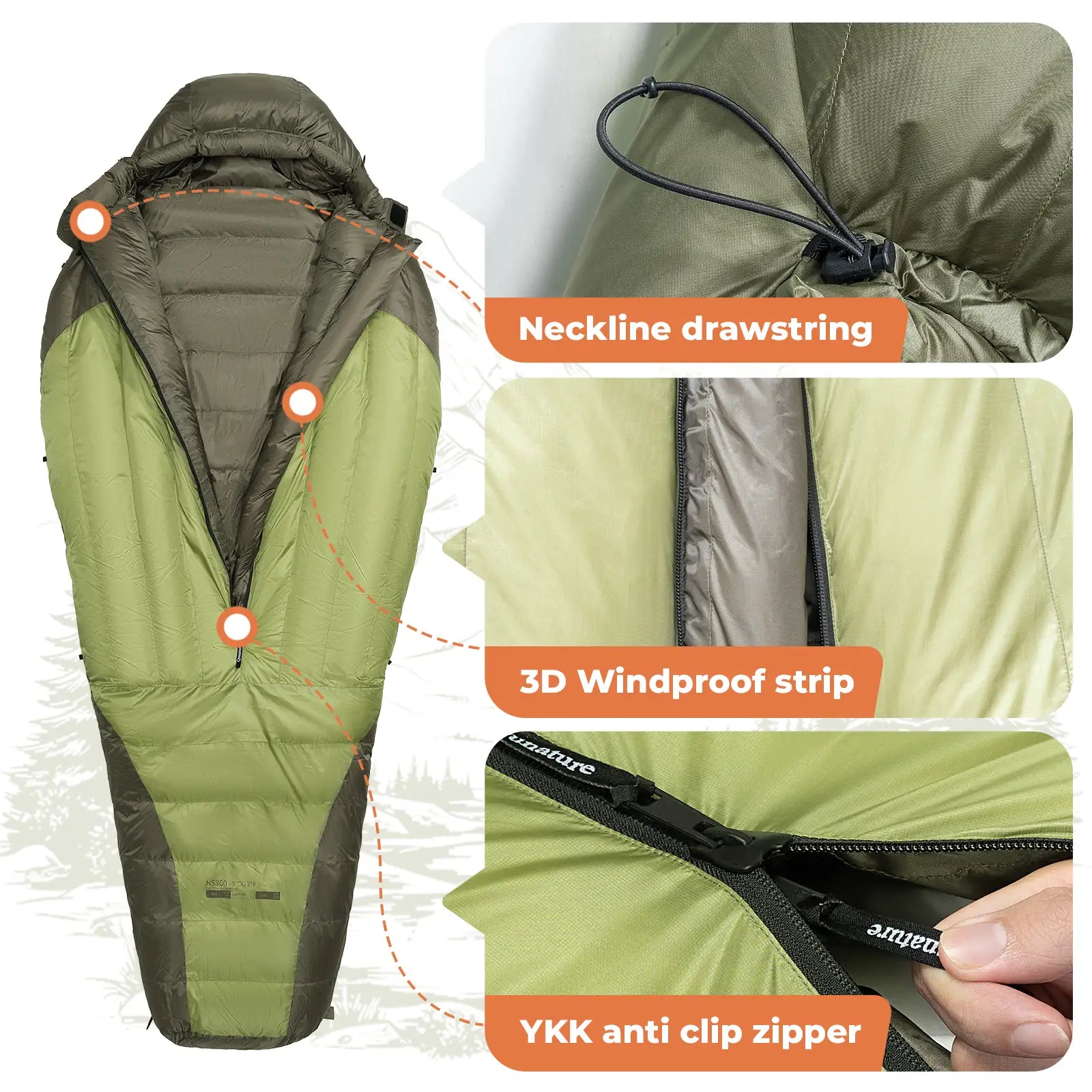 Clear Water 23°F Mummy Down Sleeping Bag