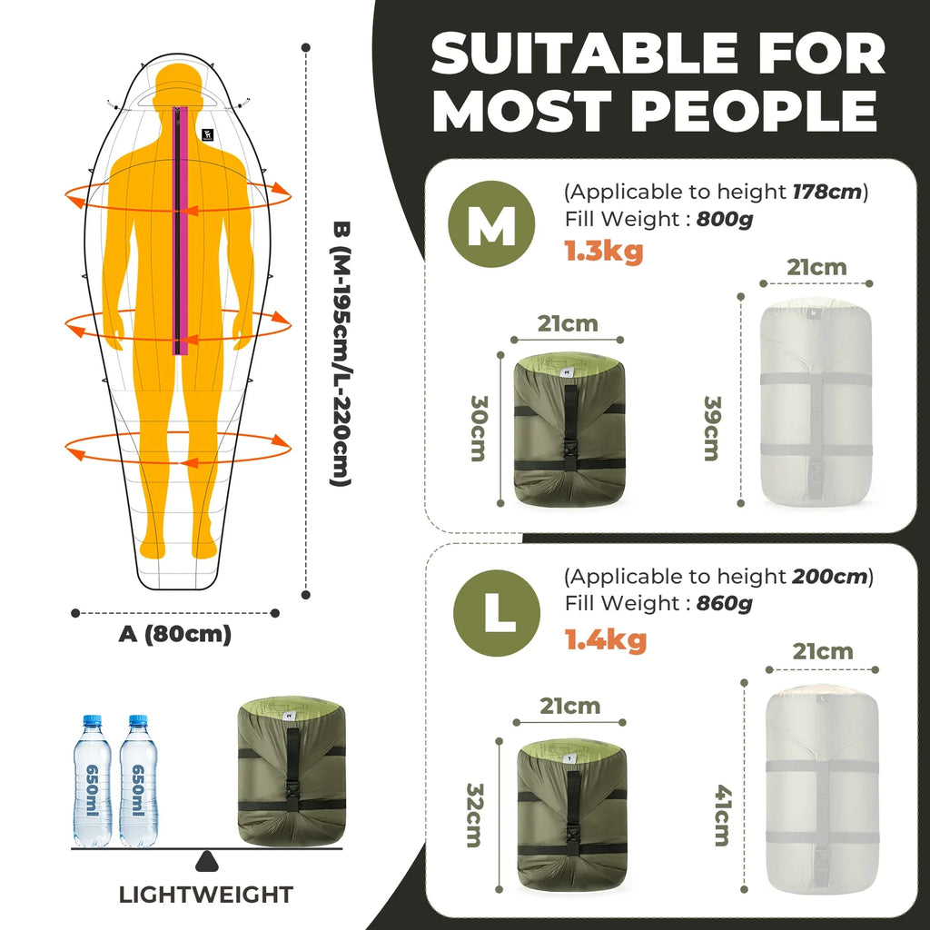 Clear Water 23°F Mummy Down Sleeping Bag