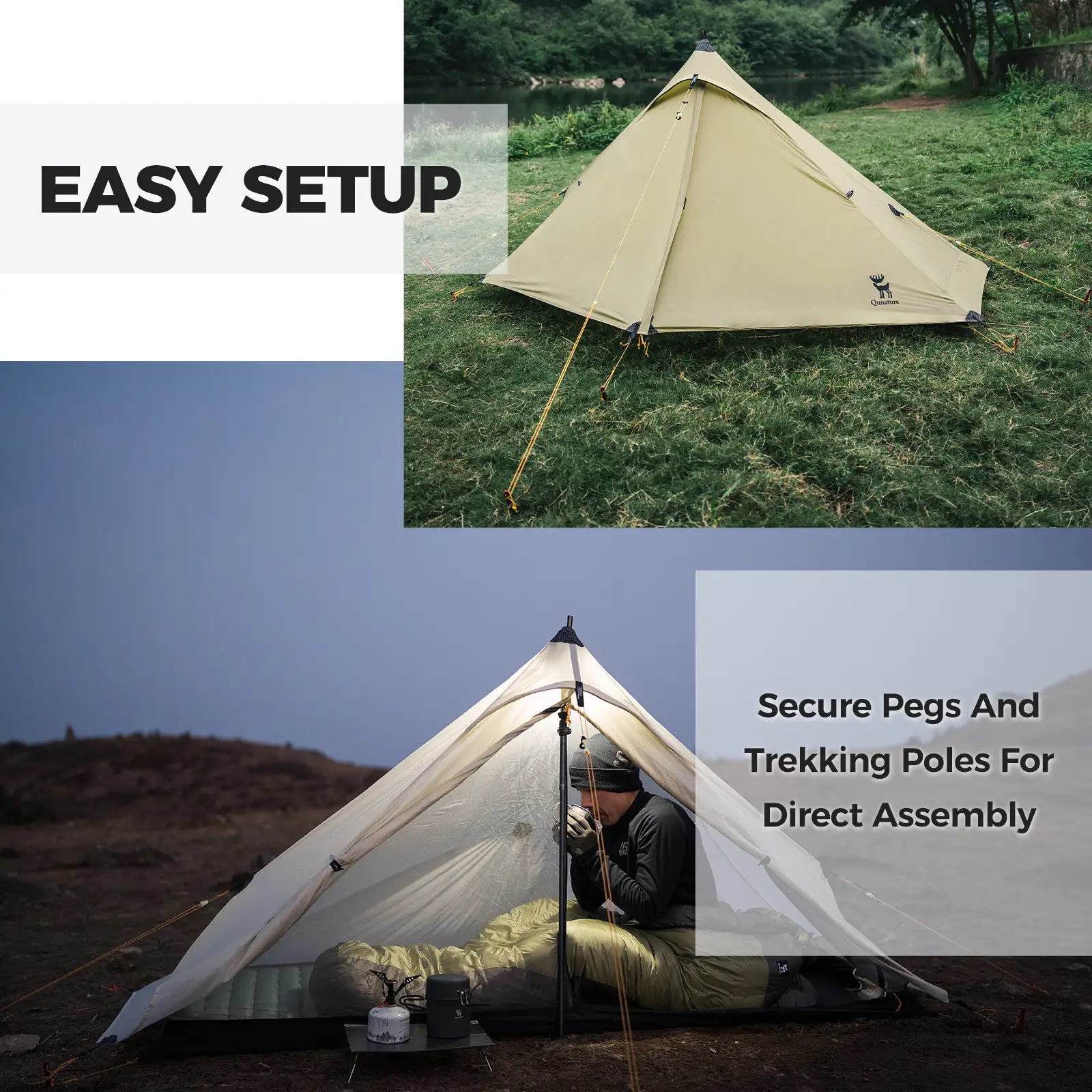 Clear Water - Ultralight, Easy Setup Trekker Tent