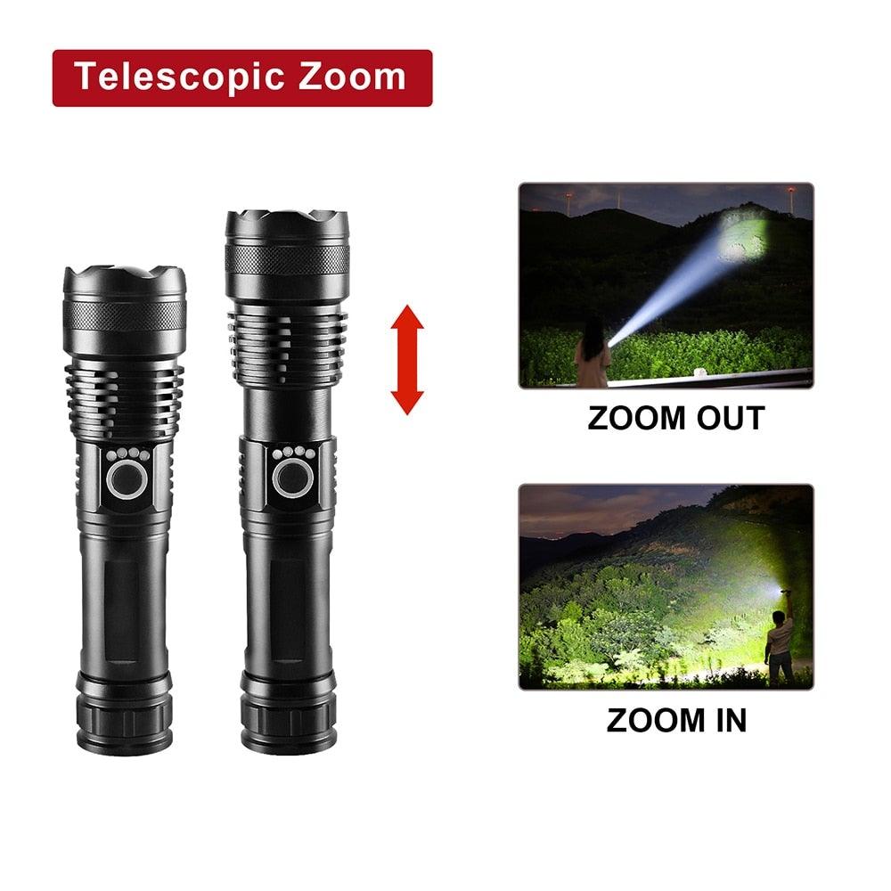 Clear Water Trading Co. — Ultra‑Bright USB‑Rechargeable Tactical Flashlight (Waterproof, Zoomable, High‑Lumen CREE LED)