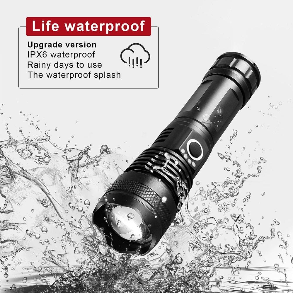 Clear Water Trading Co. — Ultra‑Bright USB‑Rechargeable Tactical Flashlight (Waterproof, Zoomable, High‑Lumen CREE LED)