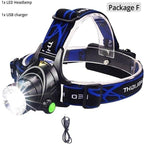 Clear Water Trading Co. — Ultra‑Bright USB‑Rechargeable Waterproof Headlamp (Zoomable Outdoor Torch)