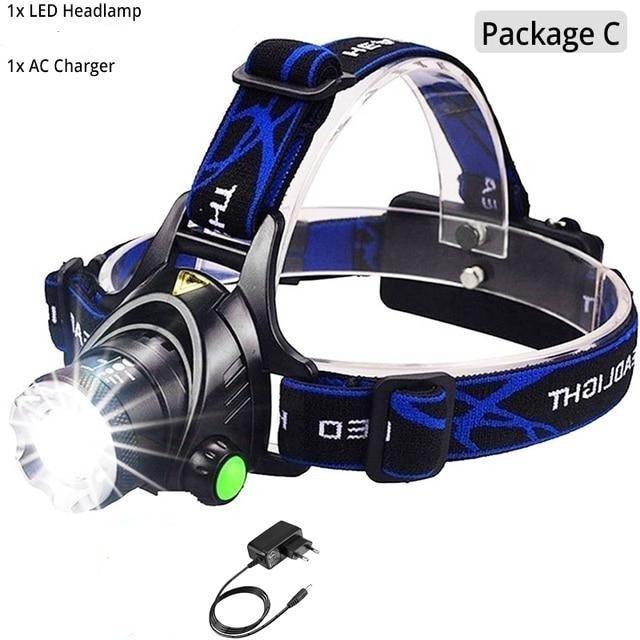 Clear Water Trading Co. — Ultra‑Bright USB‑Rechargeable Waterproof Headlamp (Zoomable Outdoor Torch) - Clear Water Trading Co.