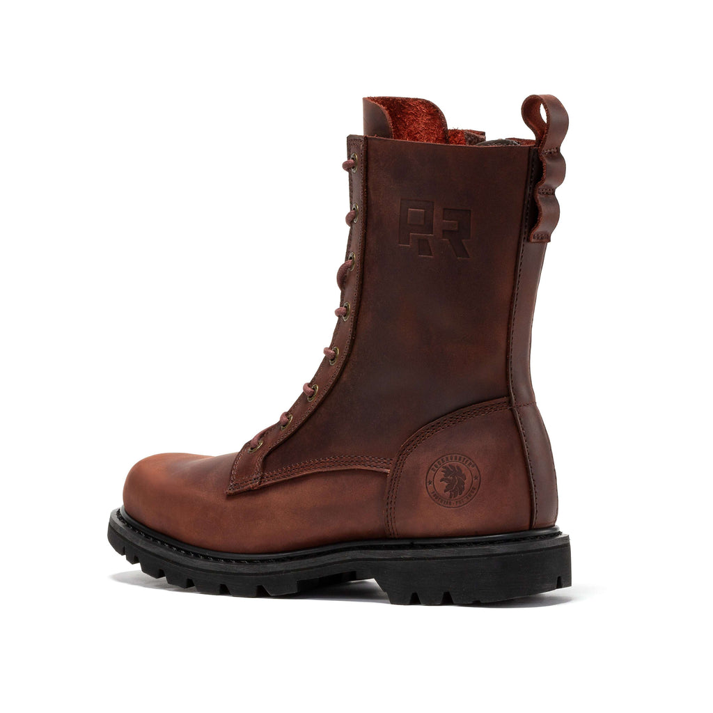 Men's 8" Side-Zip Soft Toe Work Boots – ROCKROOSTER Mantua, Waterproof Leather