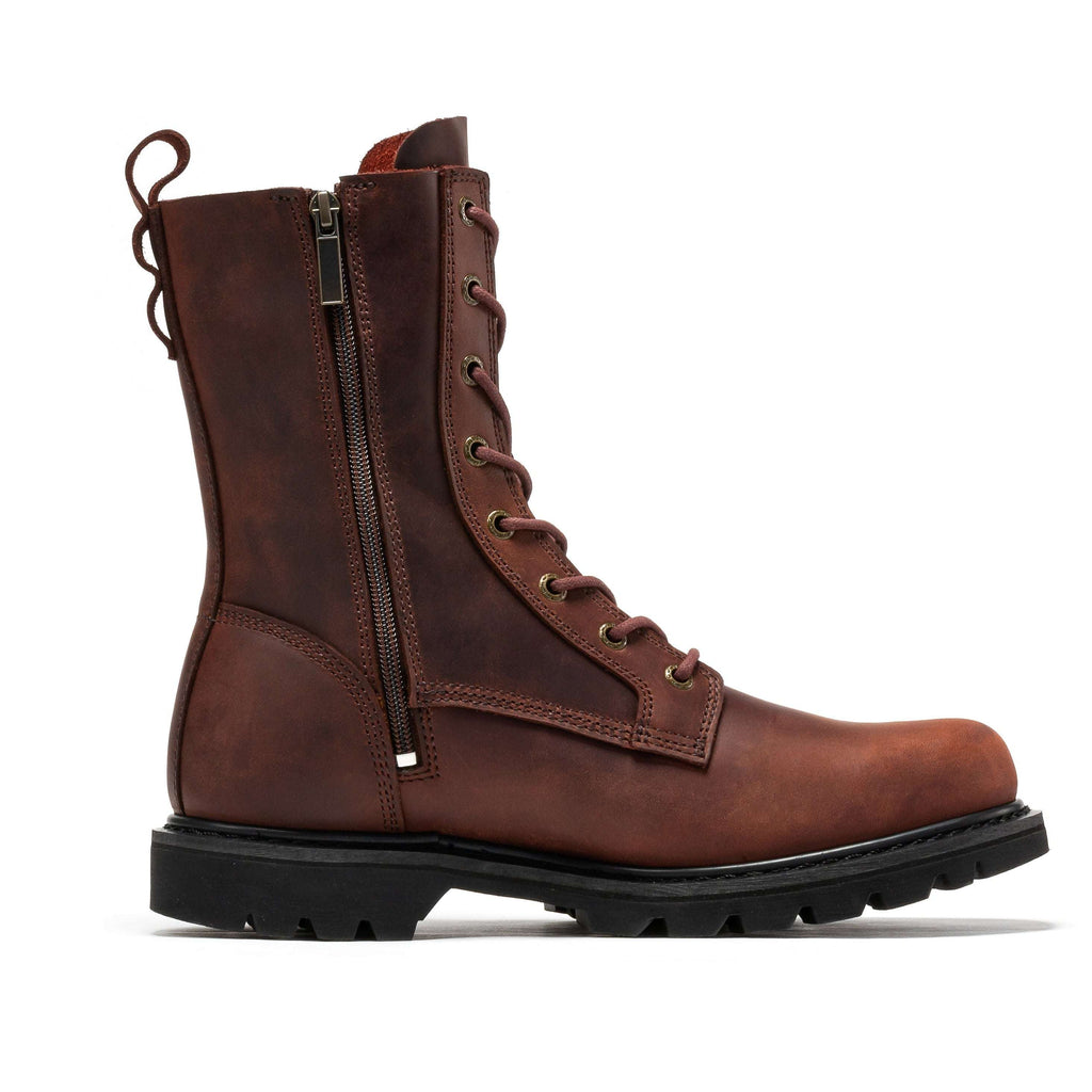 Men's 8" Side-Zip Soft Toe Work Boots – ROCKROOSTER Mantua, Waterproof Leather