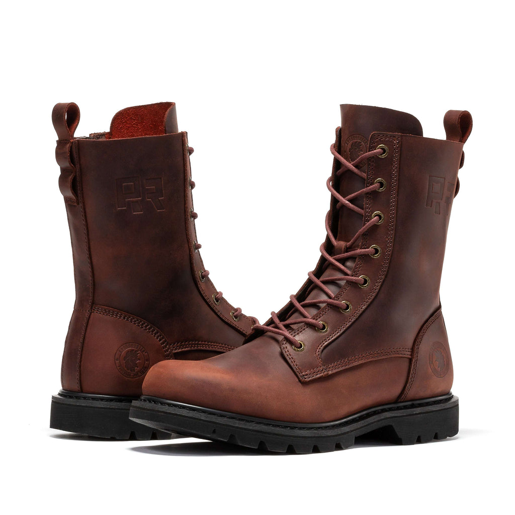 Men's 8" Side-Zip Soft Toe Work Boots – ROCKROOSTER Mantua, Waterproof Leather