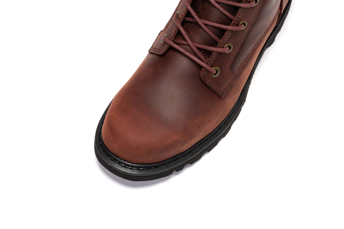 Men's 8" Side-Zip Soft Toe Work Boots – ROCKROOSTER Mantua, Waterproof Leather