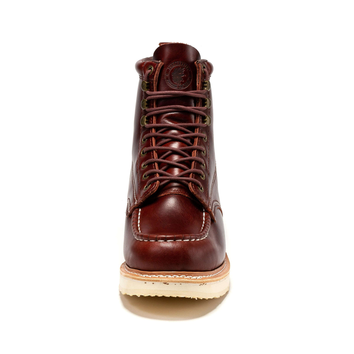 Men's 6" Wedge Sole Work Boots – ROCKROOSTER Norwood Soft Toe, Cherry Brown