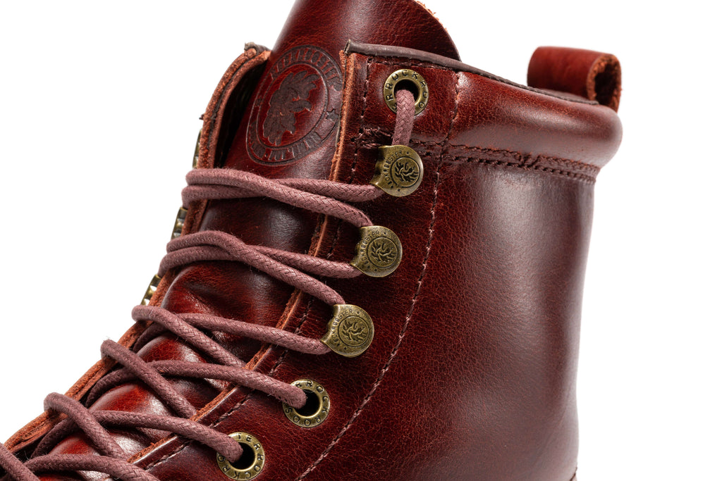Bottes de travail pour homme à semelle compensée de 6 po – ROCKROOSTER Norwood à embout souple, brun cerise