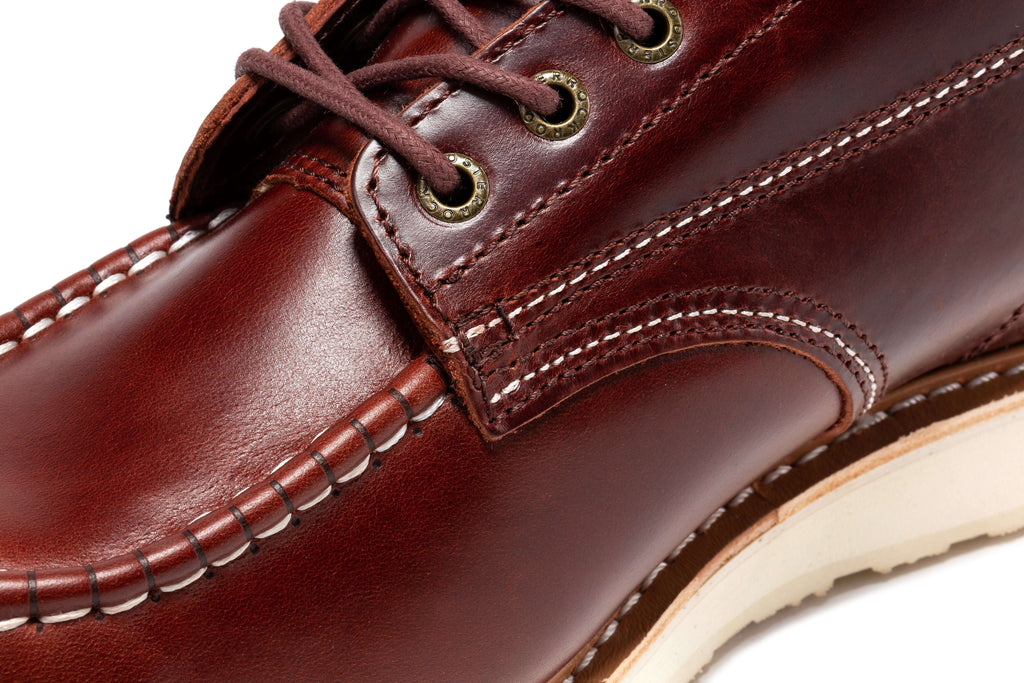 Bottes de travail pour homme à semelle compensée de 6 po – ROCKROOSTER Norwood à embout souple, brun cerise