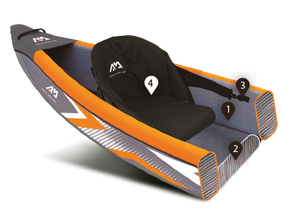 Clear Water Tomahawk 12'4" Solo Expedition Inflatable Kayak