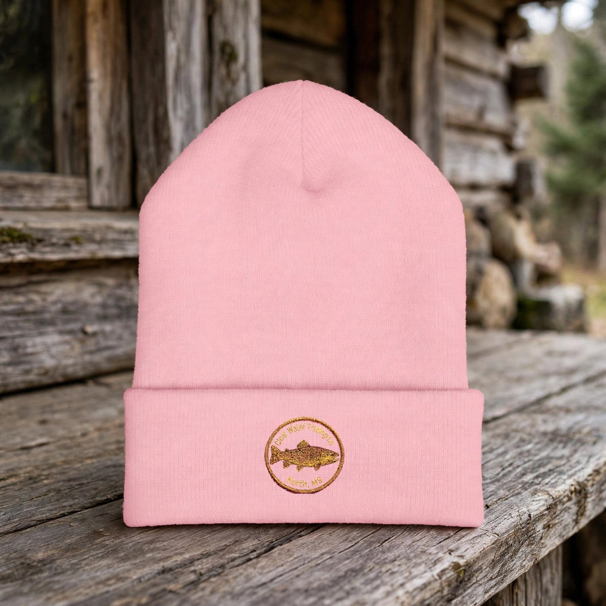 Trout Badge Cuffed Beanie — Clear Water Trading Co.