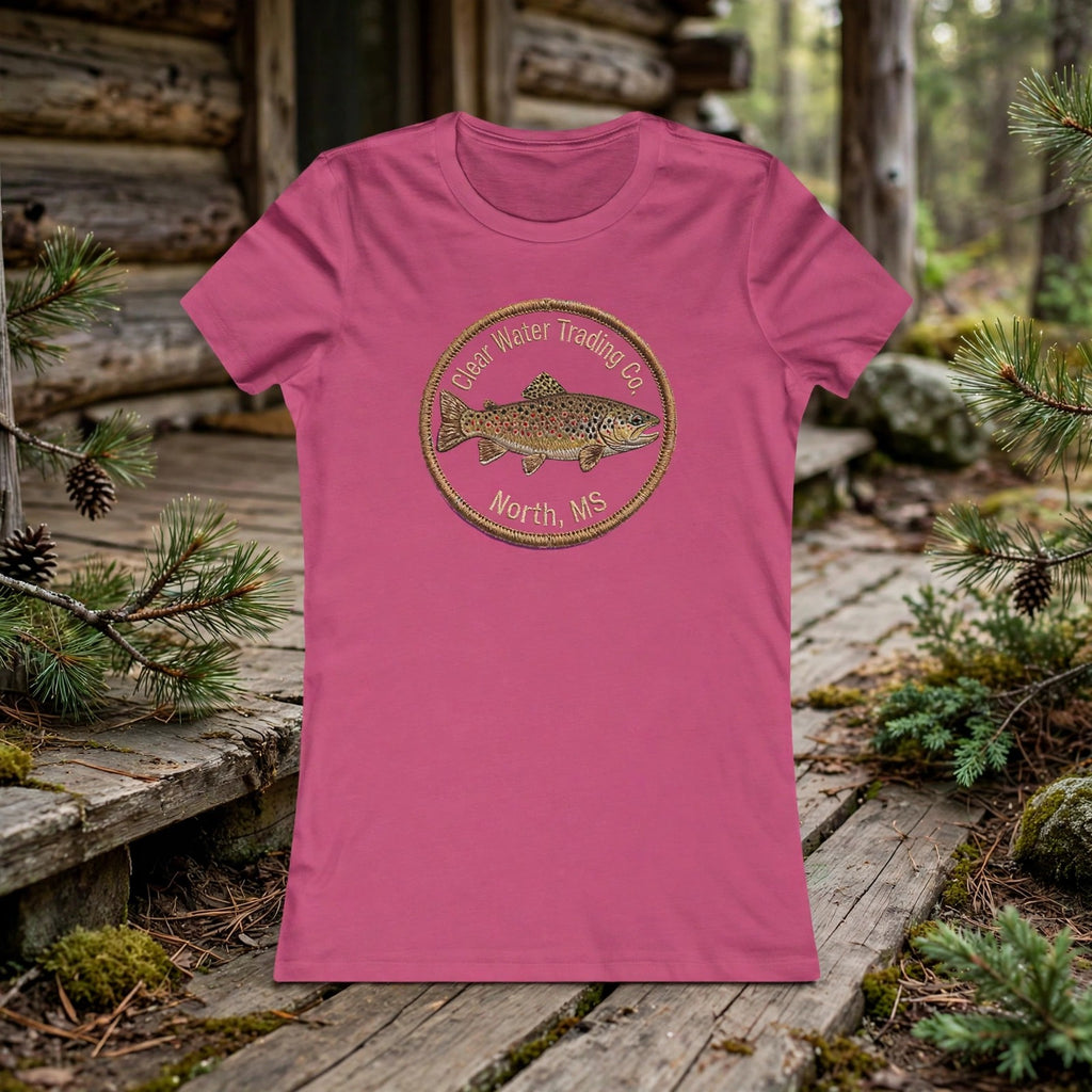 Women's Trout Badge Tee — Clear Water Trading Co.
