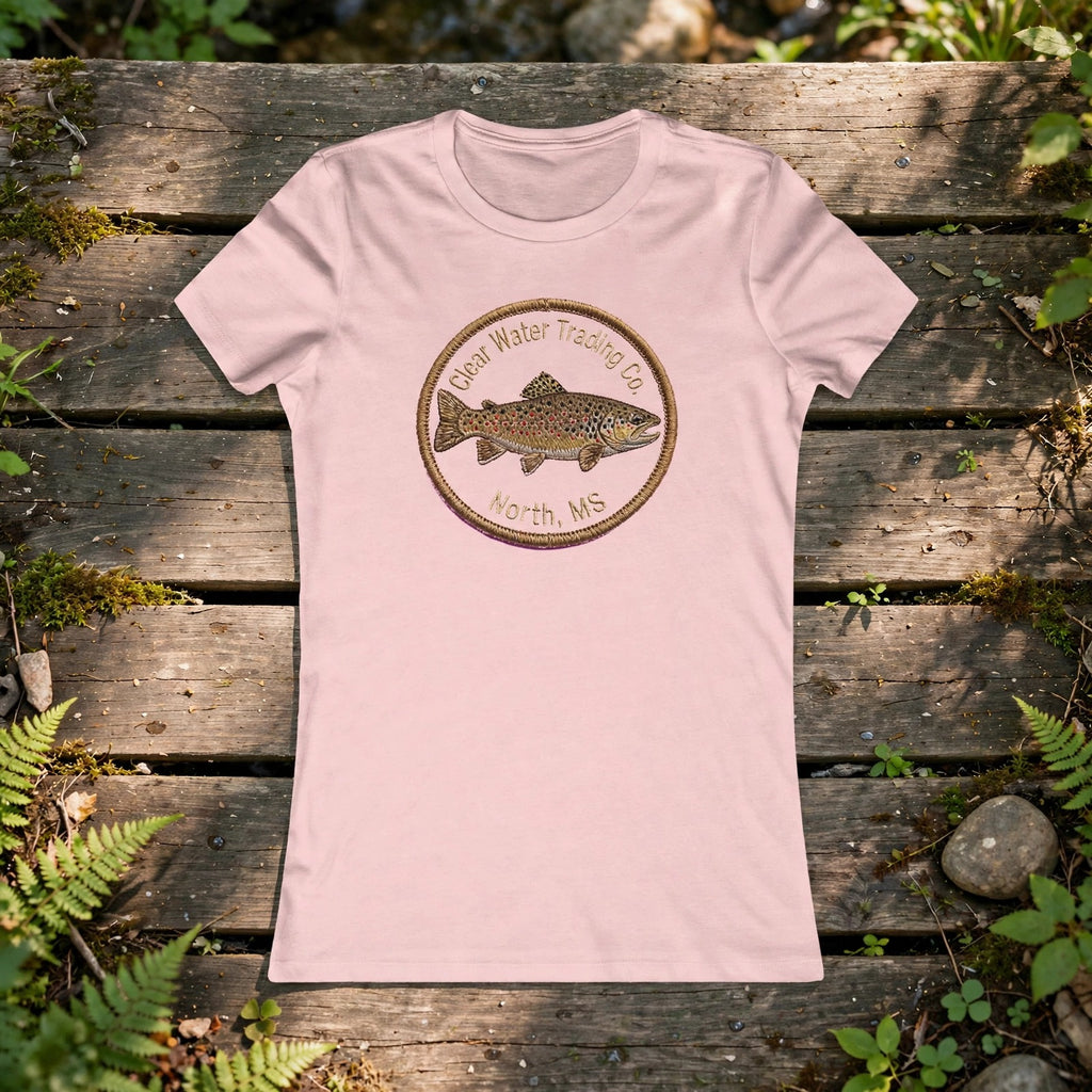 Women's Trout Badge Tee — Clear Water Trading Co.