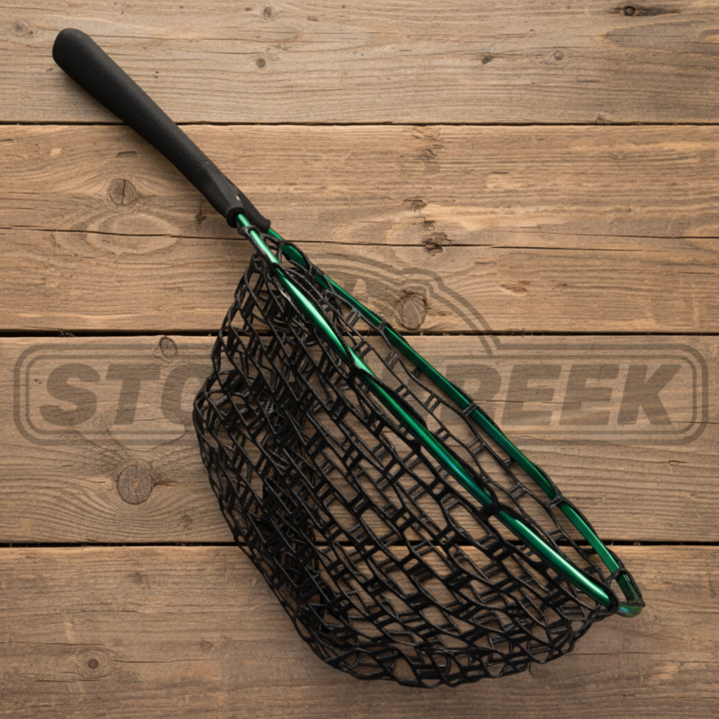 Fly Fishing Aluminum Teardrop Landing Net - Green
